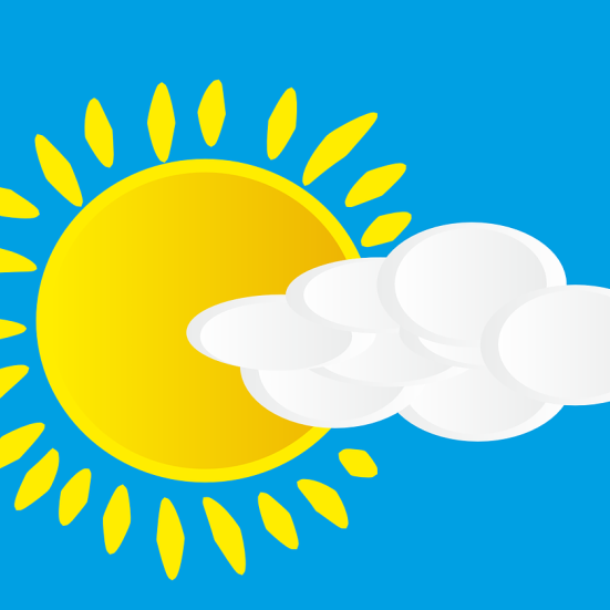 Sol bag en sky
