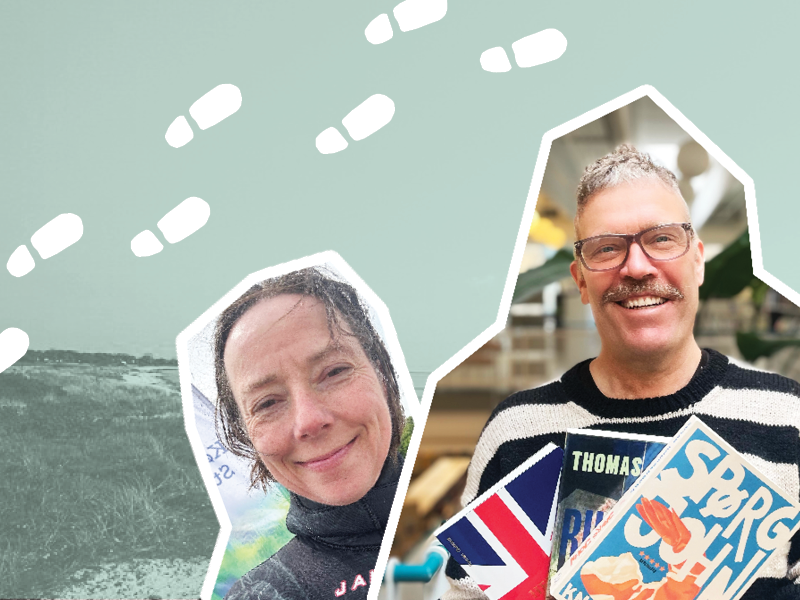 Naturvejleder Anja og bibliotekar Thomas