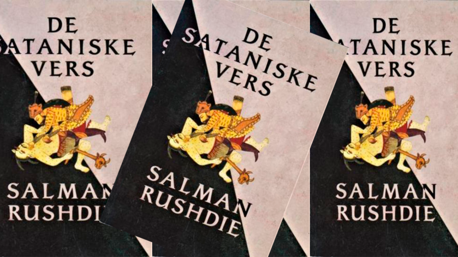 Forsiden af Slaman Rushdies bog De sataniske vers